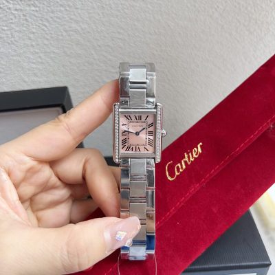 Cartier Tank Solo 316L Steel 24MM Imported Quartz Movement Silver Strap Women Square Watch
